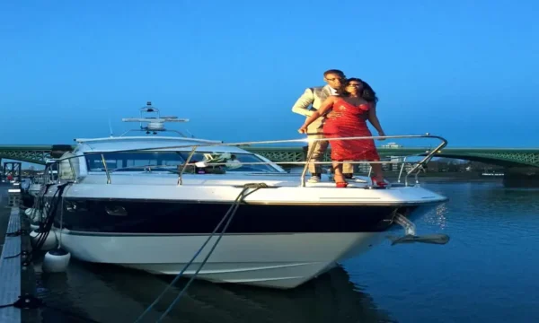 Wedding ceremony on a luxury yacht in London
